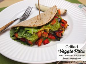 Grilled Veggie Pita from Pure and Beautiful Vegan Cooking by Kathleen Henry