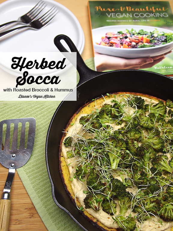 Herbed Socca from Pure and Beautiful Vegan Cooking by Kathleen Henry