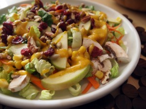 Harvest Salad with Pumpkin Vinaigrette 