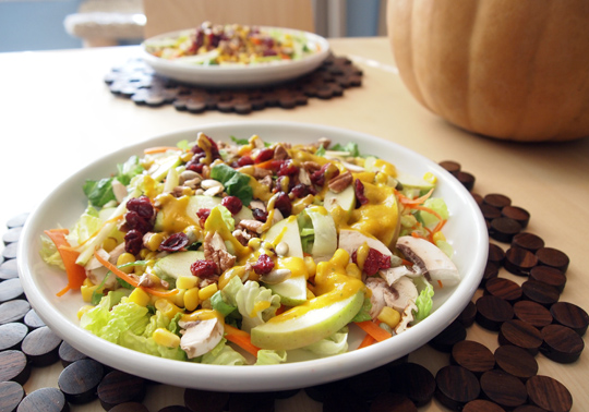 Harvest Salad with Pumpkin Vinaigrette 