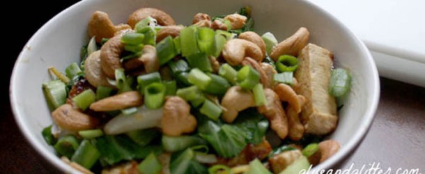 Cashew Tofu with Baby Bok Choy