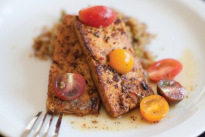 Cajun tofu and dirty quinoa