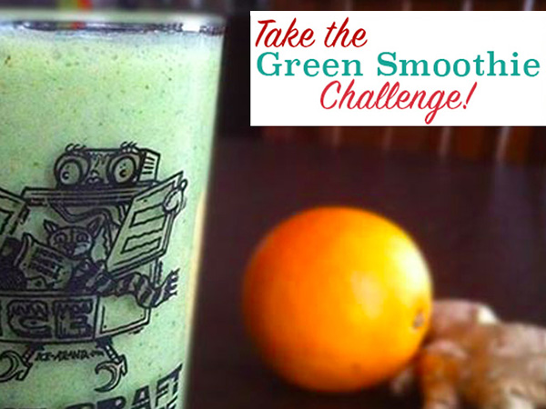 Orange-Ginger Green Smoothie Recipe + A Green Smoothie Challenge!