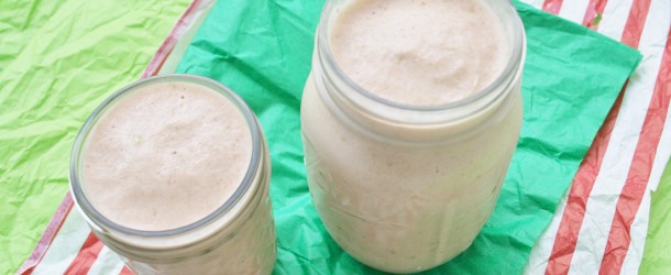 Vegan and Gluten-Free Vanilla Pear Banana Protein Smoothie