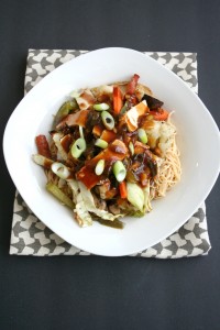 Vegan and Gluten-Free Kung Pao Roasted Veggie Pasta