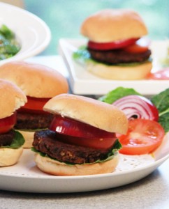 Mushroom-Nut Burgers from Jazzy Vegetarian Laura Theodore - Vegan Memorial Day Recipes