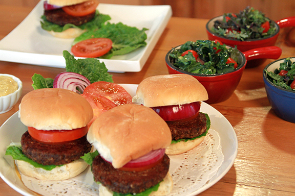 Mushroom-Nut Burgers from Jazzy Vegetarian Laura Theodore – Vegan Memorial Day Recipes