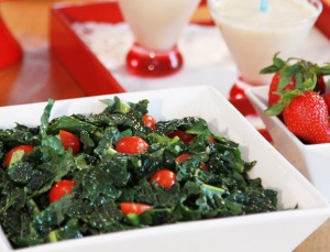 Kale and Tomato Salad from Jazzy Vegetarian Laura Theodore - Vegan Memorial Day Recipes