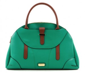 Gunas Vegan Handbag Monarch Green and Tan