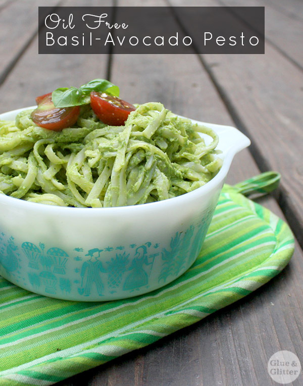 Oil Free Avocado Pesto | Glue and Glitter