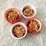 No Bake Peach Raspberry Crumble