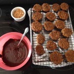 Chocolate Covered PB Pretzel Cookies