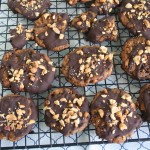 Chocolate Covered PB Pretzel Cookies