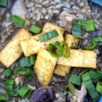 Brown Rice Congee with Shiitake Mushrooms and Bok Choy