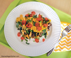 Spinach-Mushroom Vegan Omelet