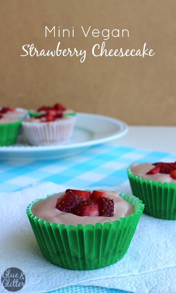 Miniature Strawberry Cheesecakes