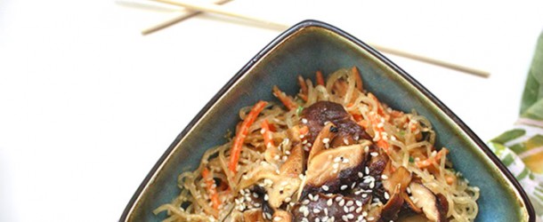 Sesame Shiitake Kelp Noodle Salad