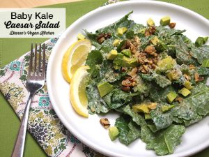 Baby Kale Caesar Salad from Chickpea Flour Does It All