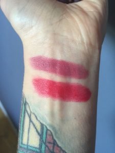 Glamour Dolls Fetish (top) and Boxed Wine (bottom) swatches