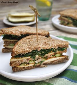 Asparagus Club Sandwiches with Rainbow Chard & Pine Nut Cream from Peace and Parsnips by Lee Watson