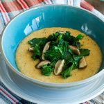 Robin Robertson's Cheesy Grits and Greens with Smoky Mushrooms