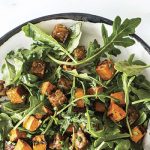 Sweet Potato Salad with Tempeh and Maple Mustard Dressing