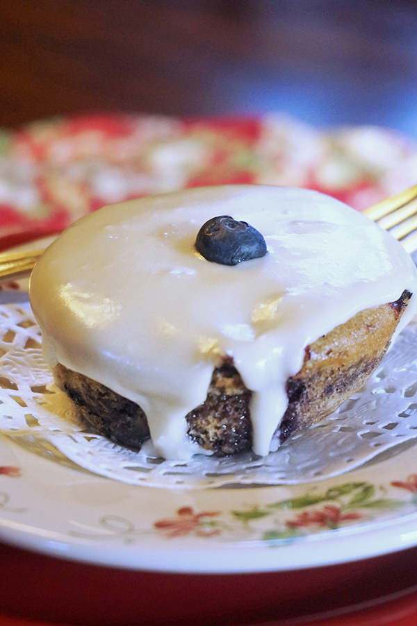 Blueberry Tea Cakes with Vegan Lemon Buttercream Glaze Chic Vegan