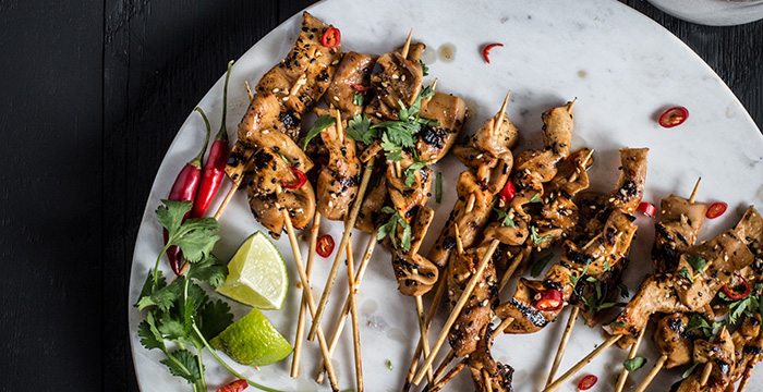 King Satay With Spicy Peanut-Ginger Sauce