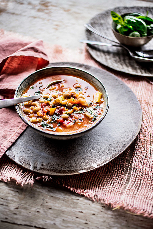 Chickpea Farro Soup from Back to the Cutting Board by Christina Pirello