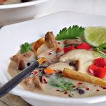 Coconut Soup with Mushrooms and Jackfruit