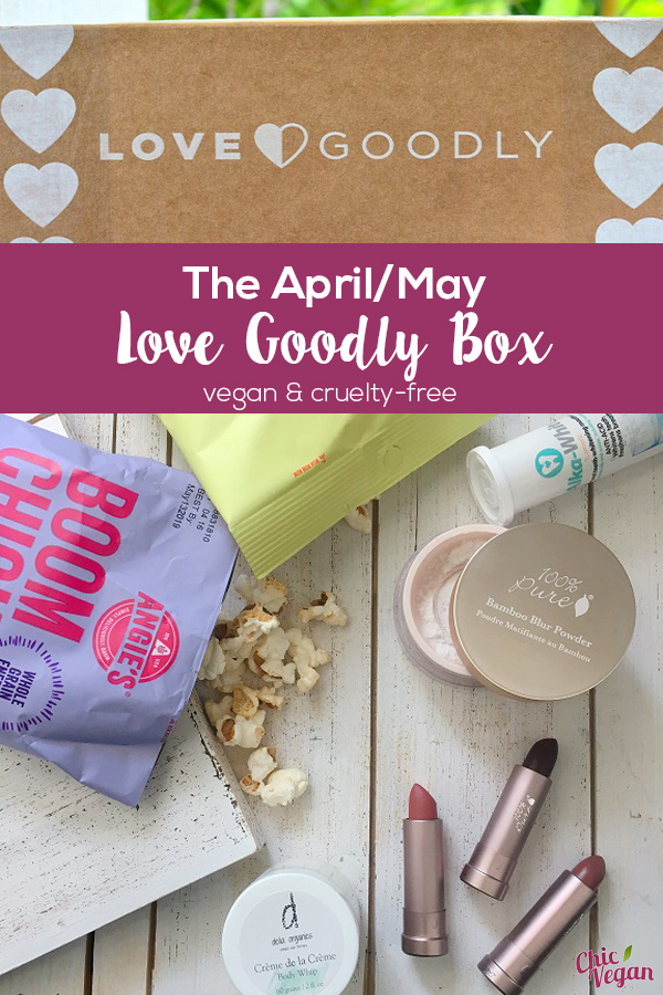 The Love Goodly is a subscription box that sends you a variety of health and beauty items to try out. The April/May box contained some great vegan and cruelty-free items.