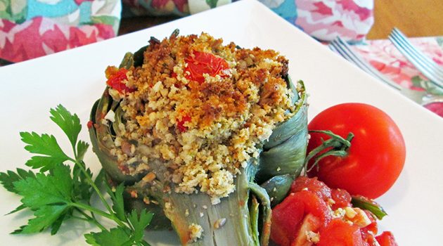 Laura Theodore’s Cashew Stuffed Artichokes