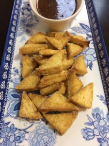 Crispy Tofu with an Asian Spicy Sweet Sauce