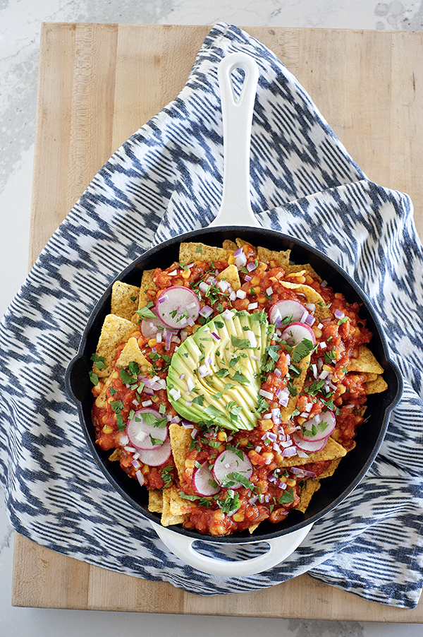 Skillet Chickpea Chilaquiles